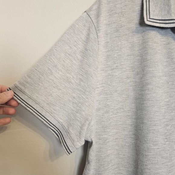 Express Men's Gray NWT Short Sleeve Pull Over Collar Shirt Medium - Picture 7 of 10